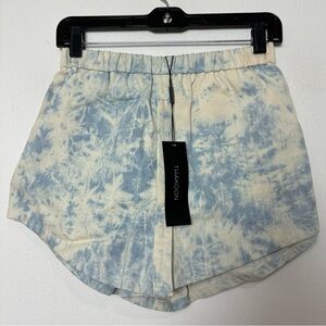 THAKOON denim “sac” shorts…acid wash blue/off white size 4.  NEW WITH TAGS